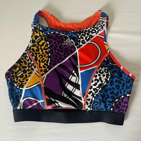 Adidas Women's Vibrant Patterned Sports Bra - Picture 5 of 10
